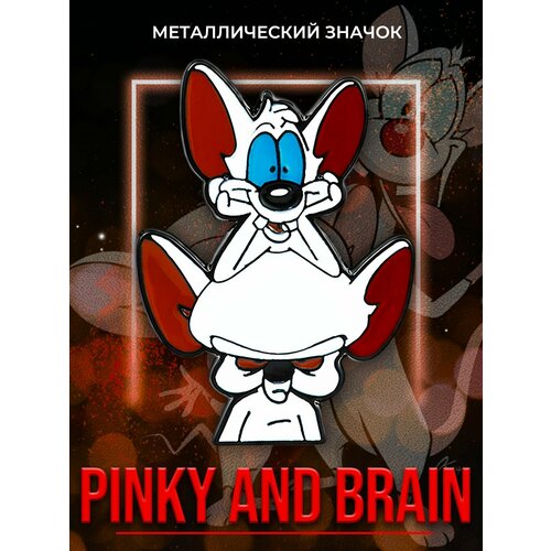 Металлический значок на рюкзак Pinky and the Brain фотография