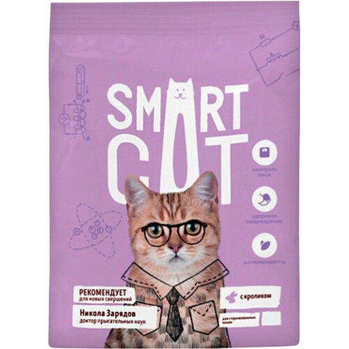 Smart Cat - Сухой корм для стерилизованных кошек с кроликом 5кг фотография