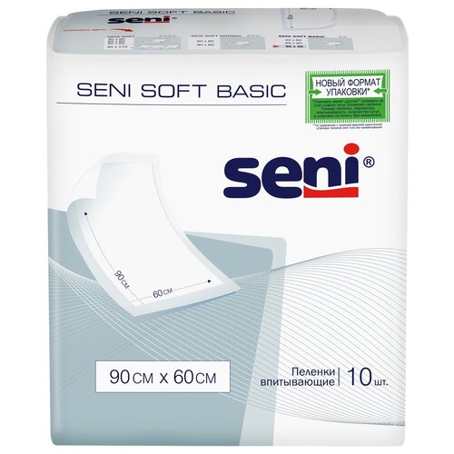 Пеленки впитывающие одноразовые медицинские Seni Soft Basic 90 x 60 см, 10 шт. фотография