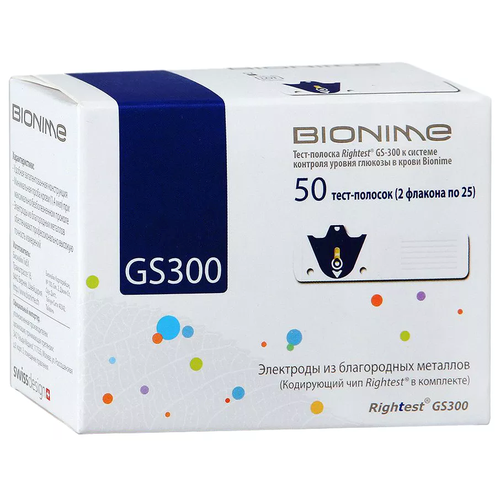 BIONIME тест-полоски для глюкометра Rightest GS300 фотография