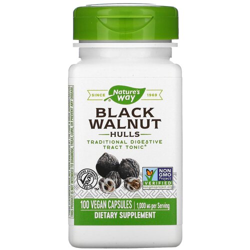 Капсулы Nature's Way Black walnut Hulls, 110 г, 100 шт. фотография