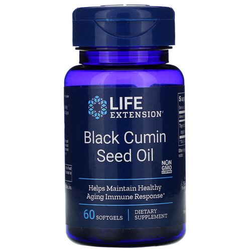 Капсулы Life Extension Black Cumin Seed Oil, 80 г, 60 шт. фотография