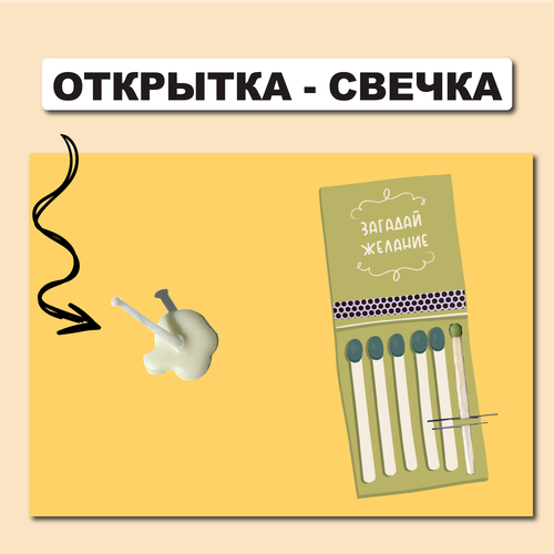 Открытка свечка 