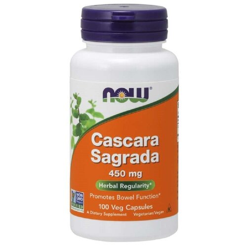 NOW Cascara Sagrada 450 mg 100 вегетарианских капсул фотография