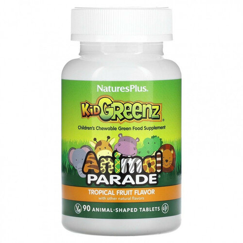 Таблетки Natures Plus Animal Parade Kid Greenz, 190 г, 90 шт. фотография