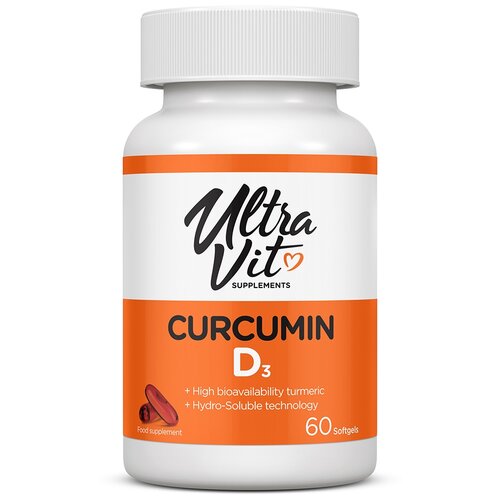 UltraVit Curcumin D3 капс., 200 ME, 45 г, 60 шт. фотография