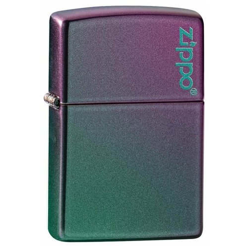 Зажигалка ZIPPO Classic с покрытием Iridescent 49146, латунь/сталь, фиолетовая, матовая, 36x12x56 мм фотография