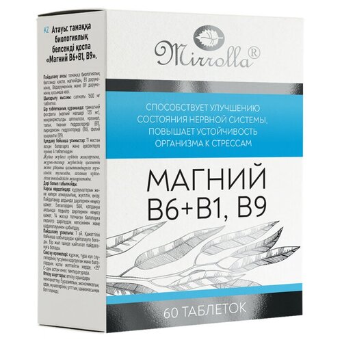 фотография Магний B6+B1, B9, таб., 113 г, 60 шт., купить за 491 р