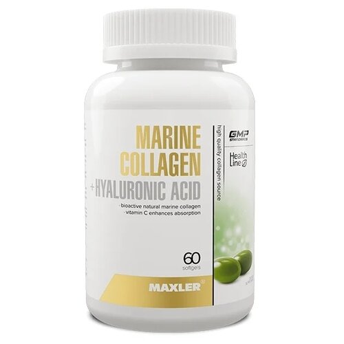 Maxler Marine Collagen + Hyaluronic Acid капс., 100 г, 60 шт. фотография