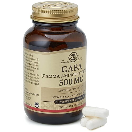 Solgar GABA 500 mg Vegetable Capsules, 50 капс. фотография