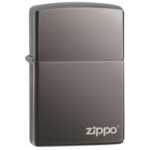 Оригинальная бензиновая зажигалка ZIPPO Classic 150ZL ZIPPO Logo с покрытием Black Ice® фотография