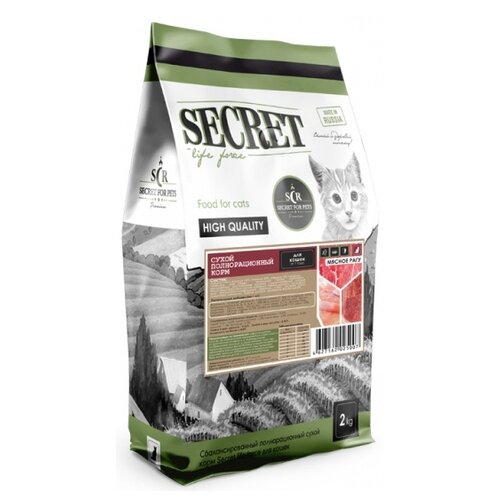 Сухой корм для кошек Secret for Pets мясное рагу 2000 г (кусочки в соусе) фотография