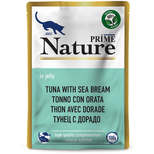 PRIME NATURE 100гр в желе Тунец с дорадо для кошек фотография