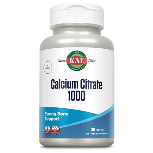 Таблетки KAL Calcium Citrate 1000, 240 г, 1000 мг, 90 шт. фотография