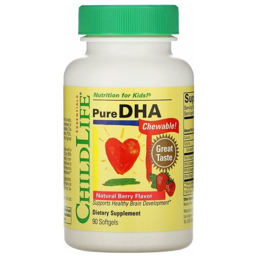 Pure DHA капс., 80 г, 90 шт., клубника фотография