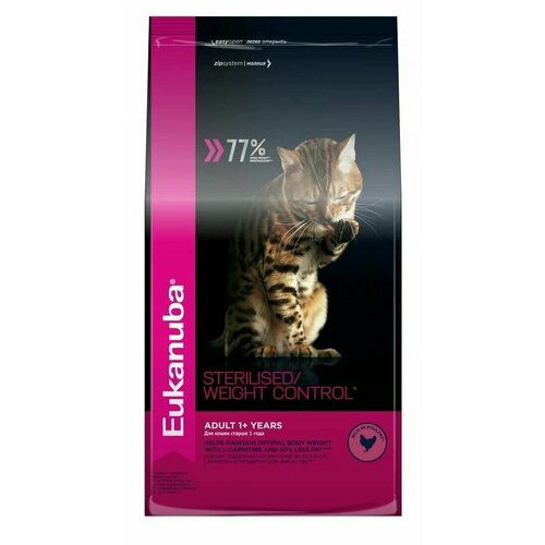 EUKANUBA ADULT STERILISED WEIGHT CONTROL 1,5кг сухой корм для взрослых кошек с избыточным весом и стерилизованных 3шт фотография