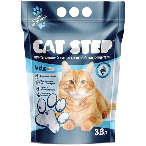 Впитывающий наполнитель Cat Step Arctic Blue, 3.8л, 1 шт. фотография