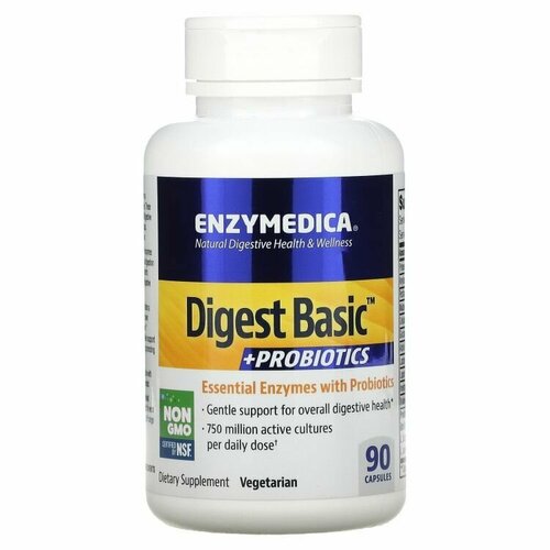 Enzymedica, Digest Basic с пробиотиками, 90 капсул фотография