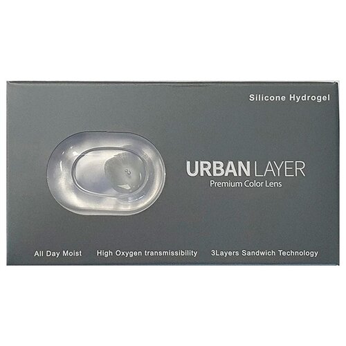 Контактные линзы Urban Layer Color Lens D 14.0, 2 шт., R 8,6, D -0,5, Cloud R Gray, 1 уп. фотография