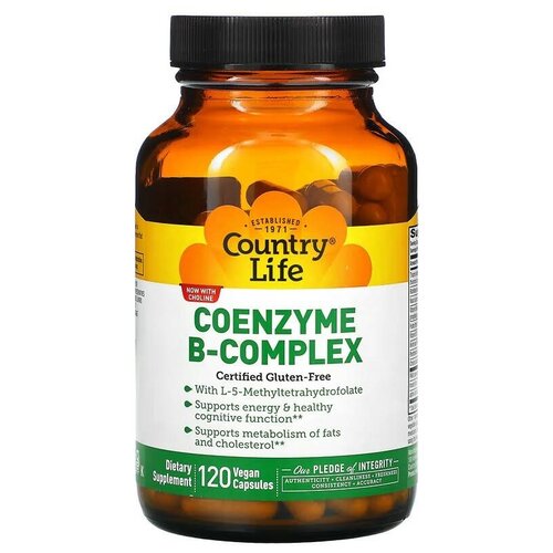 Капсулы Country Life Сoenzyme B-complex, 380 г, 100 мл, 120 шт. фотография