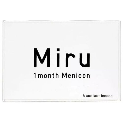 Контактные линзы Menicon Miru 1month, 6 шт., R 8,3, D -6, прозрачный, 1 уп. фотография