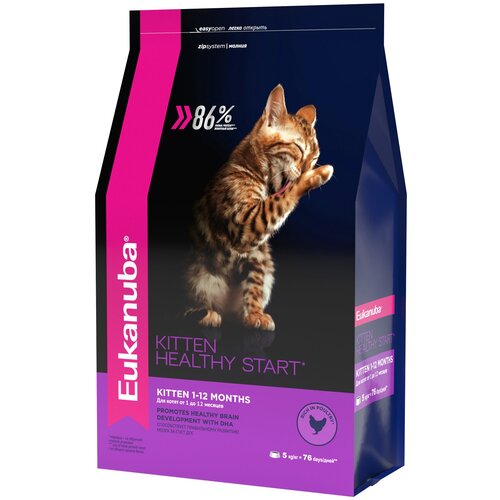 Сухой корм для котят Eukanuba Healthy start, с курицей 5000 г фотография