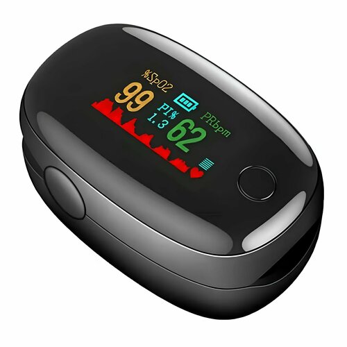 Медицинский пульсоксиметр на палец Oximeter SMH-01 для измерения кислорода в крови фотография