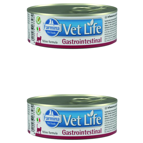 Влажный корм для кошек Farmina Vet Life Gastrointestinal при проблемах с ЖКТ 2 шт. х 85 г (паштет) фотография