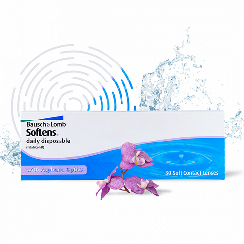 Контактные линзы Bausch & Lomb Soflens Daily Disposable, 30 шт., R 8,6, D -5,25 фотография