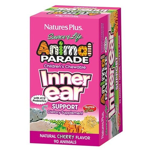 Таблетки Natures Plus Animal parade Inner Ear support, 210 г, 90 шт. фотография