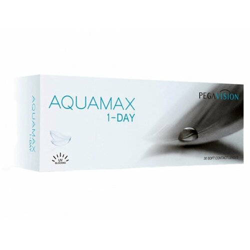 Контактные линзы Pegavision Aquamax 1-Day, 30 шт., R 8,6, D -0,75, прозрачный, 1 уп. фотография