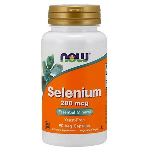 NOW Selenium 200 mcg, 90 капс. фотография