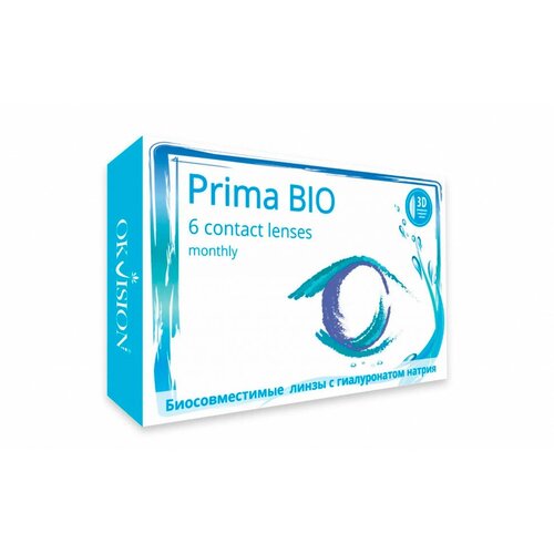 Контактные линзы OKVision PRIMA BIO, 6 шт., R 8,6, D -13, прозрачные, 1 уп. фотография