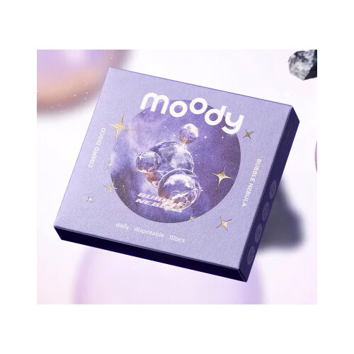 Контактные линзы Moody Cosmo Disco, 10 шт., R 8,5, D -5,5, bubble nebula, 1 уп. фотография