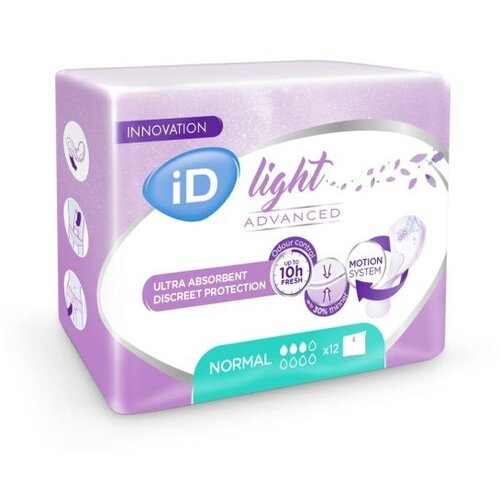 Урологические прокладки iD Light Advanced Normal, S, 3 капель, 1 уп. по 12 шт. фотография