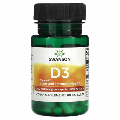 Vitamin D3 Higher Potency, 1000 ME, 90 мл, 50 г, 60 шт. фотография