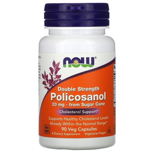 Капсулы NOW Policosanol Double Strength 20 мг, 20 мг, 90 шт. фотография