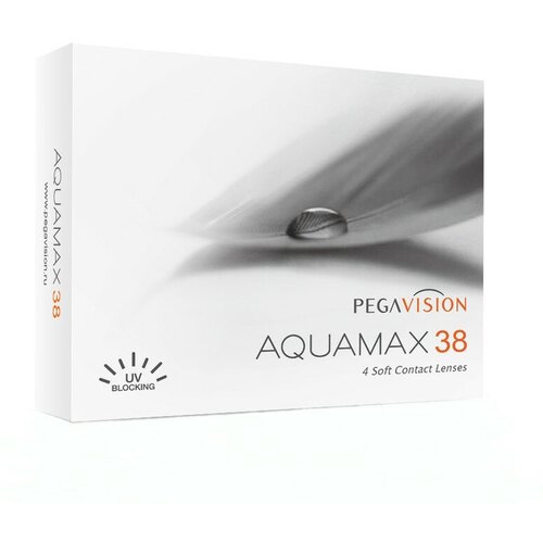 Контактные линзы Pegavision Aquamax 38, 4 шт., R 8,6, D -12 фотография