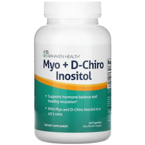 Капсулы Fairhaven health Myo & D-Chiro Inositol, 138 г, 120 шт. фотография