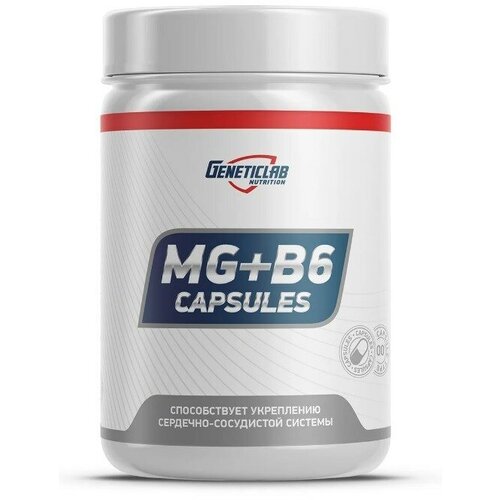 Отдельные минералы Geneticlab Nutrition Magnesium + B6 (60 капсул) фотография