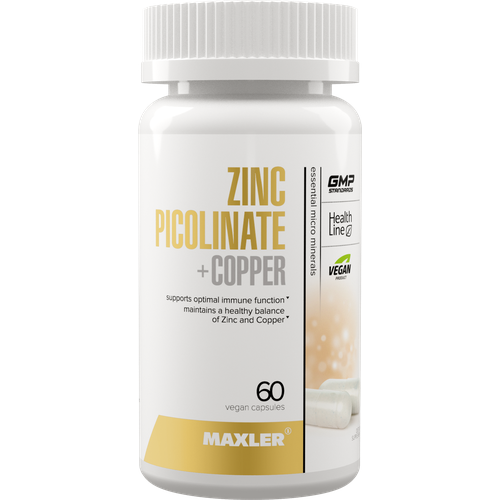 MAXLER Zinc Picolinate + Copper капс., 101 г, 60 шт. фотография