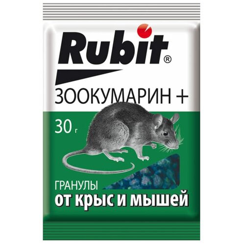 Средство от грызунов Rubit ЗООКУМАРИН+ гранулы 30 г фотография