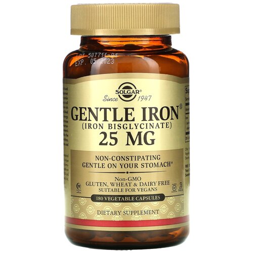 Gentle Iron (Iron Bisglycinate) капс., 25 мг, 180 шт. фотография