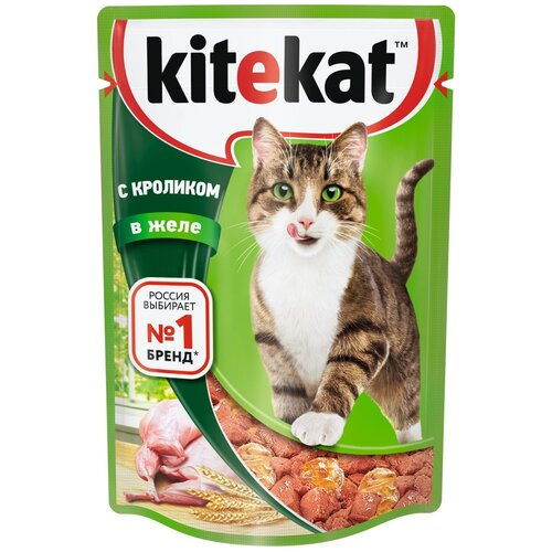 фотография корм для кошек Kitekat кролик 85 г (кусочки в соусе), купить за 160 р