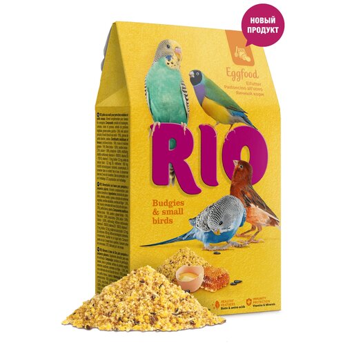 Rio Budgies & Small Birds Eggfood Яичный корм для волнистых попугаев и других мелких птиц 250 г фотография