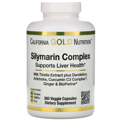 California Gold Nutrition Silymarin Complex капс., 20 г, 360 шт., 1 уп. фотография