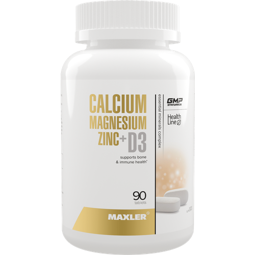 Maxler Calcium Magnesium Zinc + D3 таб., 150 мл, 145 г, 90 шт. фотография