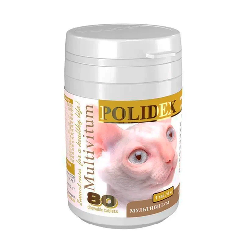 Витамины Polidex Multivitum для кошек , 80 таб. фотография