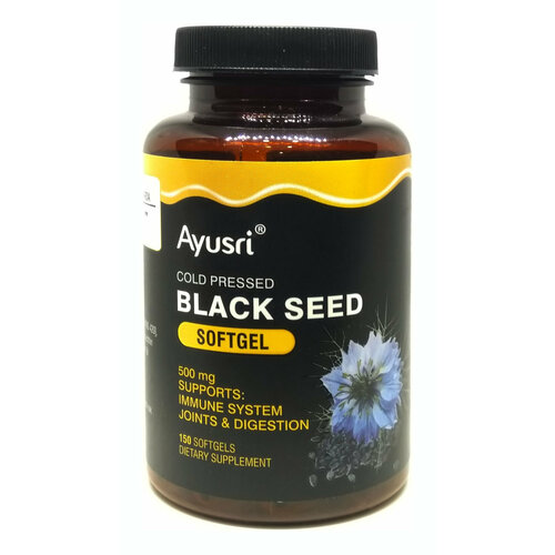 Масло Черного тмина в капсулах (Black Seed Softgel Ayusri) Для иммунитета Антиоксидант 150 кап фотография