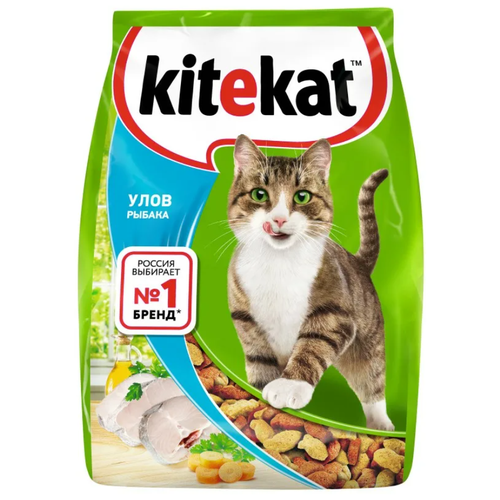 Сухой корм для кошек Kitekat Улов Рыбака 2 шт. х 1900 г фотография